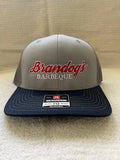 Brandog's Barbeque Richardson 112 Snapback Trucker Cap (Heather Grey & Navy)