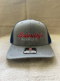 Brandog's Barbeque Richardson 112 Snapback Trucker Cap (Heather Grey & Royal)