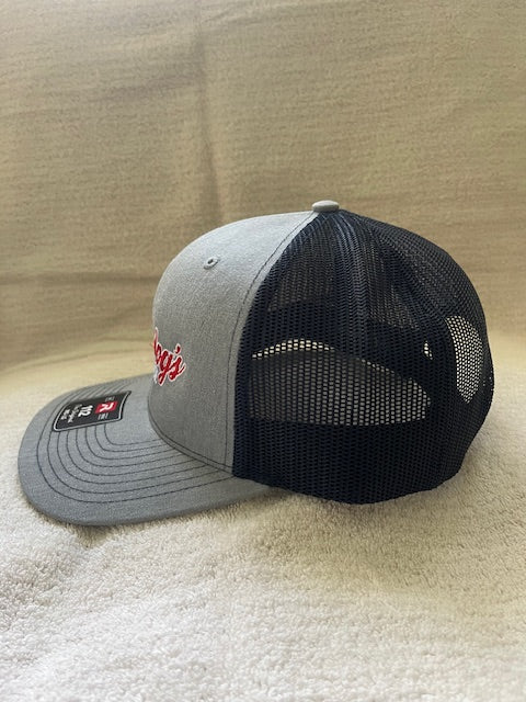 Brandog's Barbeque Richardson 112 Snapback Trucker Cap (Grey Charcoal & Navy)